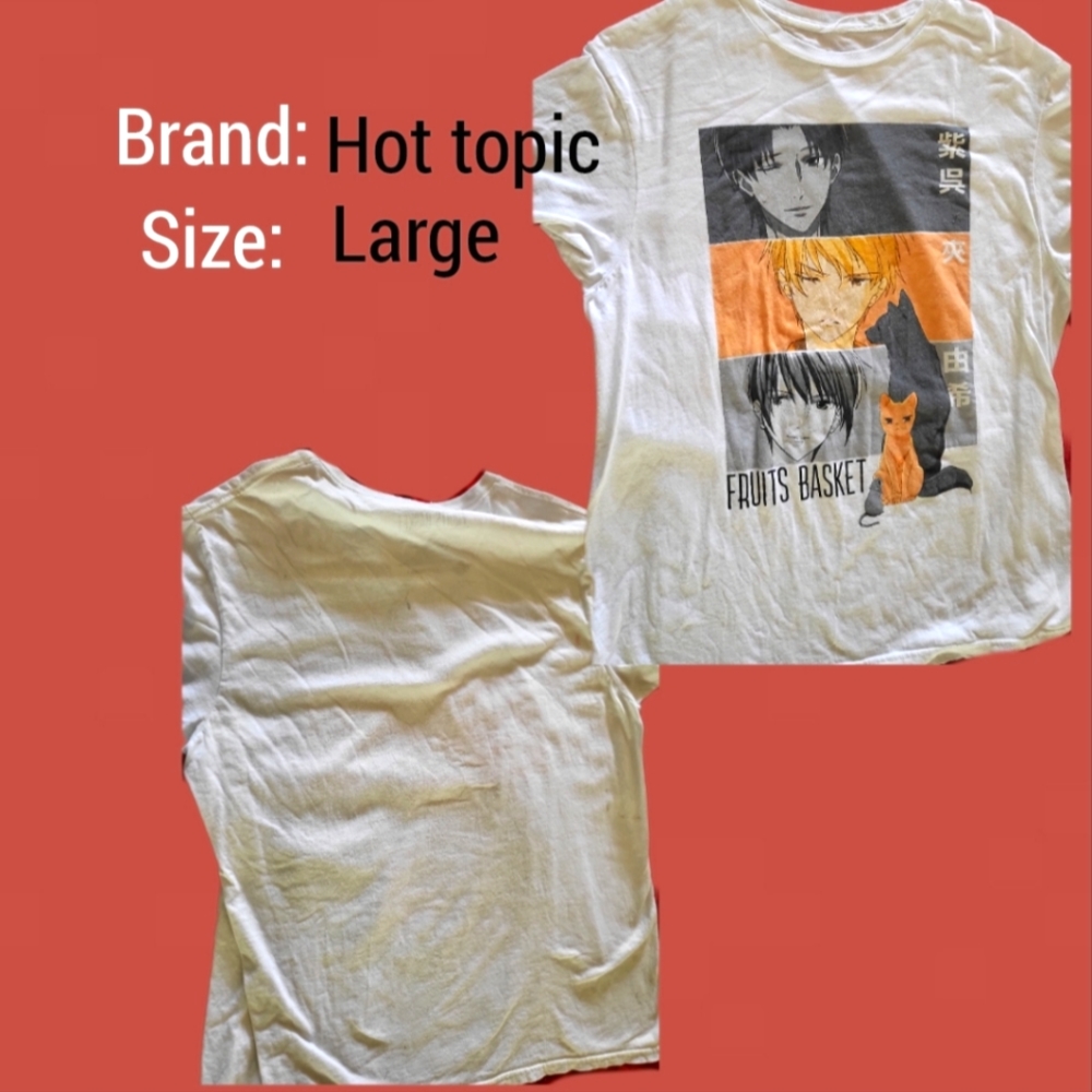 Anime graphic white tee